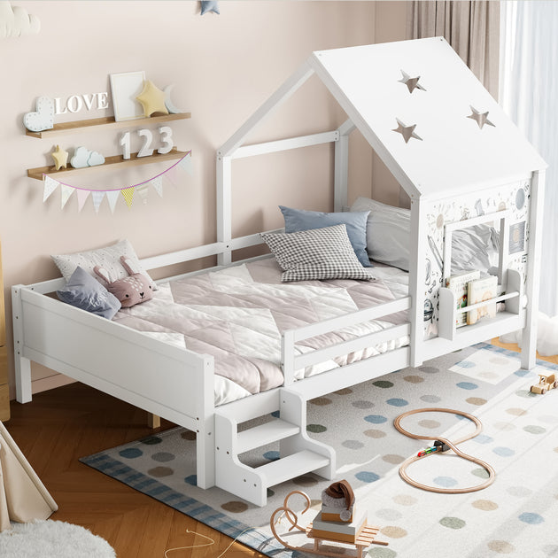 Streamdale Full House Bed White 2