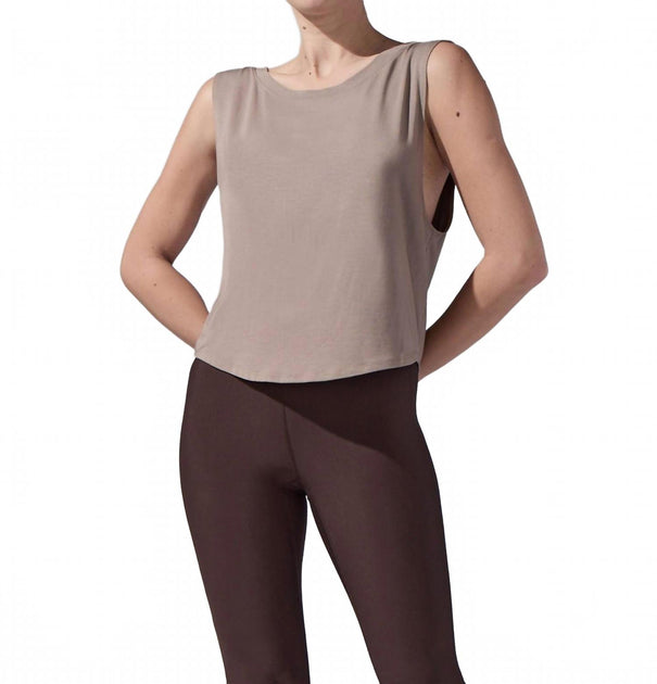 HEROINE SPORT Jersey Base Tank Top Grey Large 3