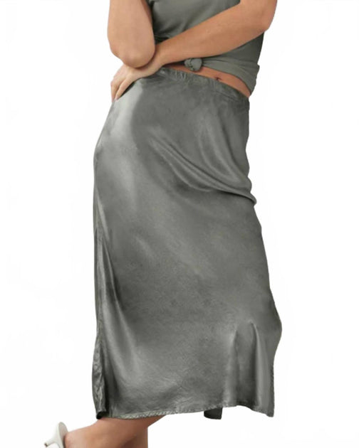 LAmade Dorit Slip Skirt Green Medium 3