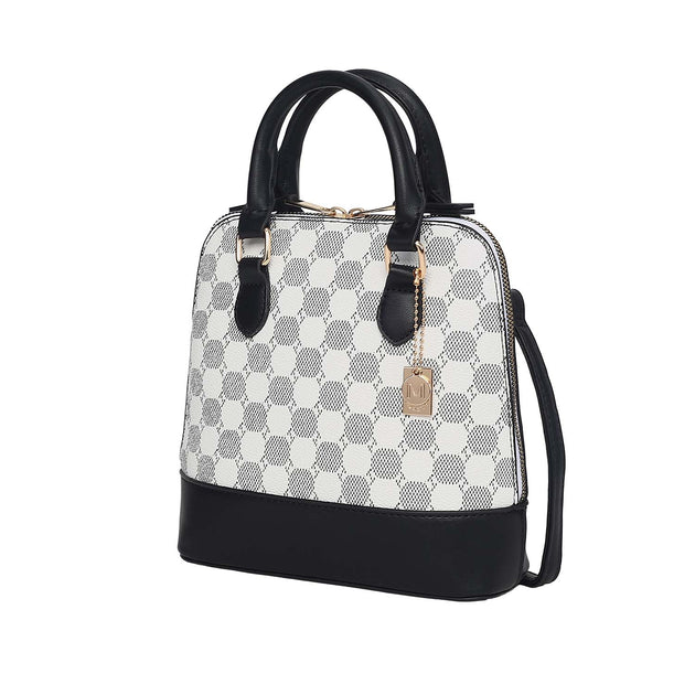 MKF Collection Marjorie Satchel White Medium 2