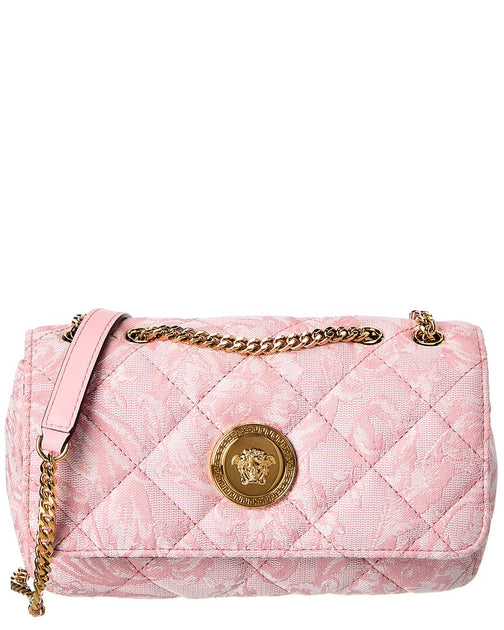 Versace Medusa Small Canvas Shoulder Bag Pink Medium 2