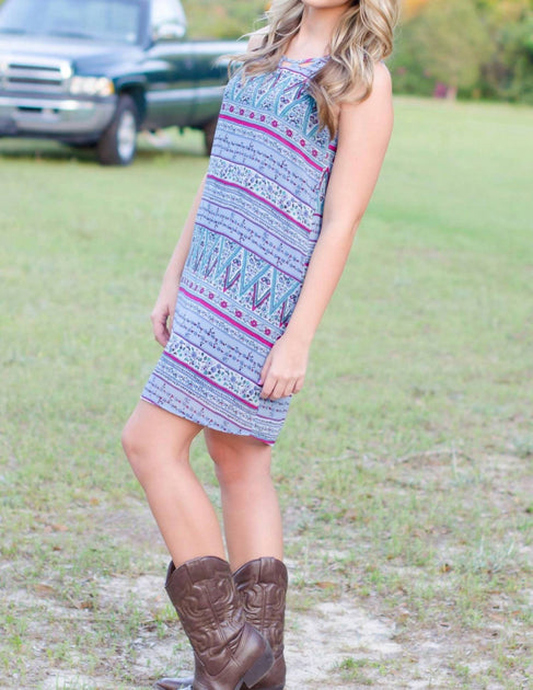 Ya Los Angeles Sleeveless Print Dress With Cut Outs Multi Medium 2
