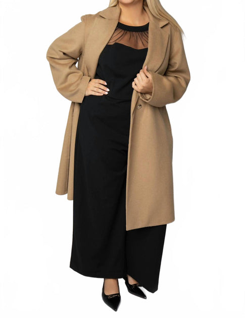 Vince Classic Straight Coat Brown 3X 4