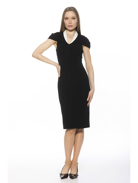 Alexia Admor Tati Sheath Dress Black XLarge 4
