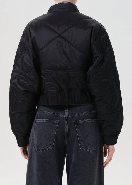AGOLDE Iona Quilted Jacket Black Medium 3