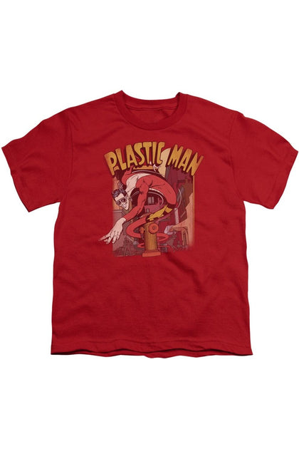 Gildan DC Comics Plastic Man Street Short Sleeve Tee Red XL 2