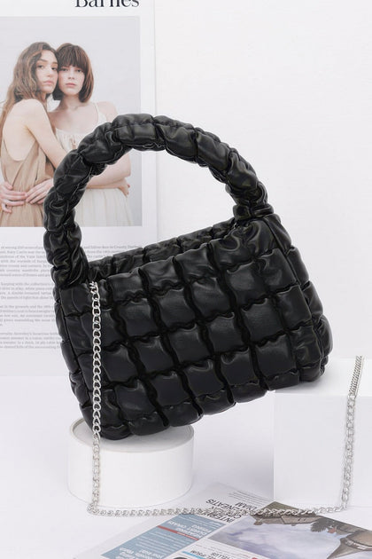 FASHNZFAB Padded Handle Bag Black One Size 2