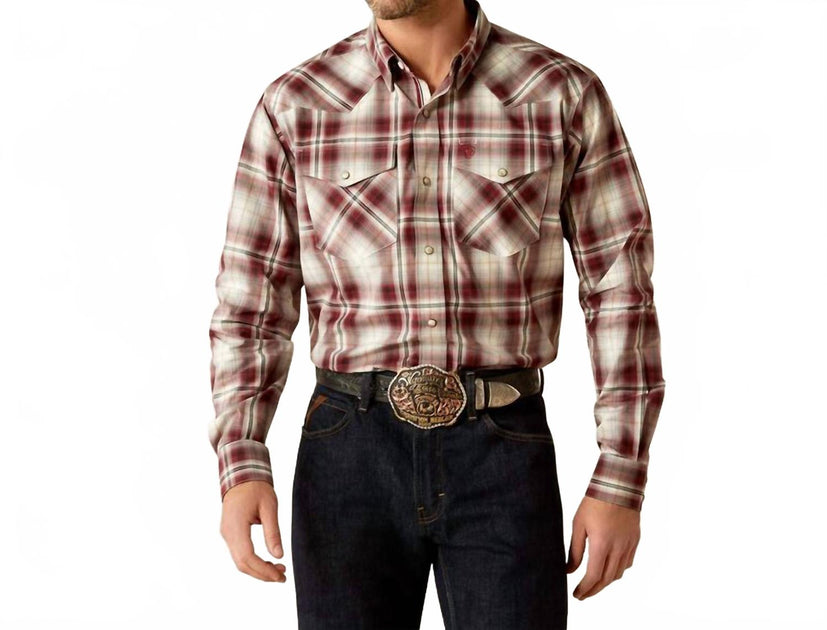 Ariat Walt Classic Fit Shirt Brown Small 2