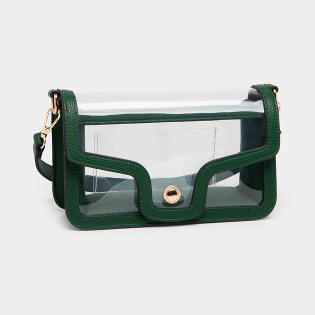 FASHNZFAB Transparent Rectangle Shoulder Bag Yellow One Size 2