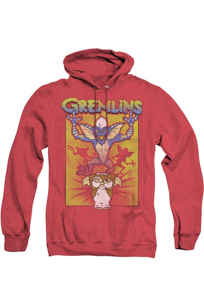 Gildan Gremlins Be Afraid Hooded Sweatshirt Pink XL 2