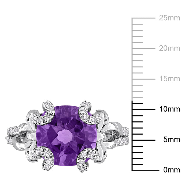 Mimi & Max Cocktail Ring Purple Amethyst US 9 4