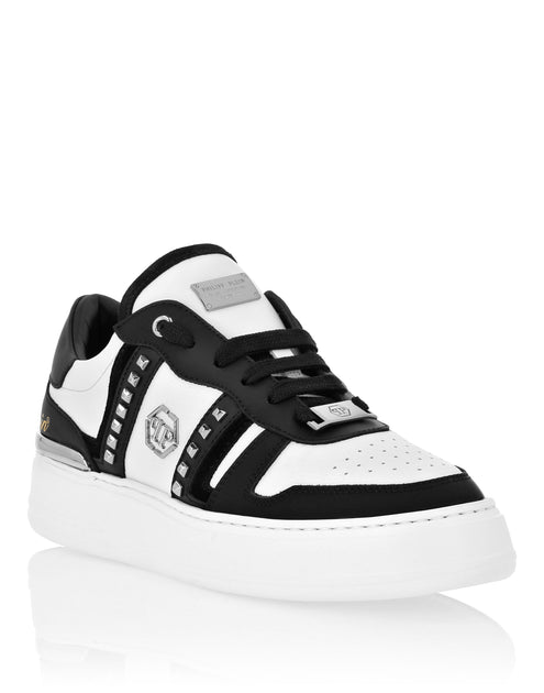 Philipp Plein Low Top Sneakers Mix Cut Studs Blue EU 41 2