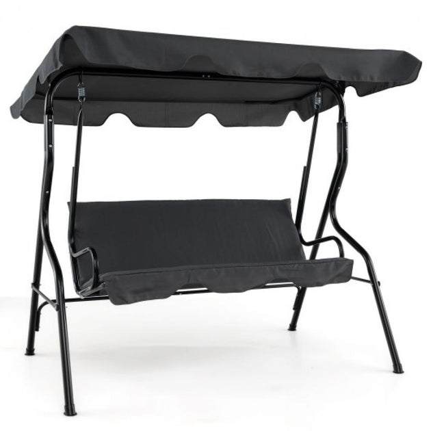 Hivvago 3 Seat Patio Swing Blue 2