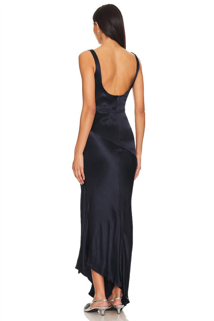 Bec + Bridge Moon Dance Cowl Maxi Dress Bleu US 6 4