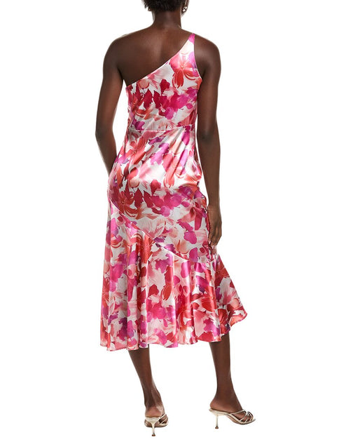 IPPONELLI Satin Midi Dress Pink Multicolor Medium 3