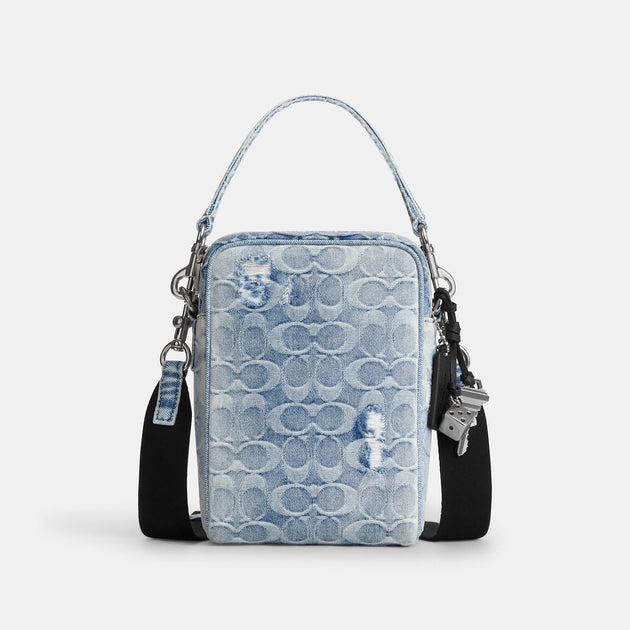 Coach Outlet Tristan Crossbody Bag 14 In Loved Signature Denim With Charms