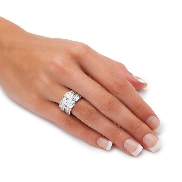 Palm Bridal Ring Set Silver US 9 4