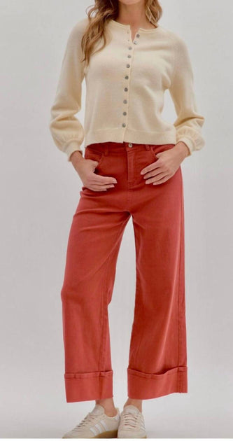 entro Wide Leg Pants Pink Medium 2