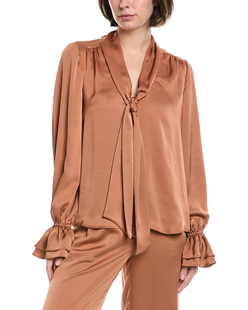Ramy Brook Tammy Blouse Brown XSmall 2