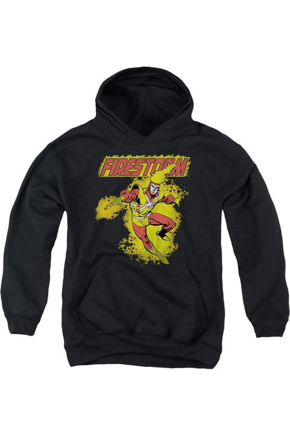 Gildan DC Comics Firestorm Youth Hooded Sweatshirt Black Medium 2
