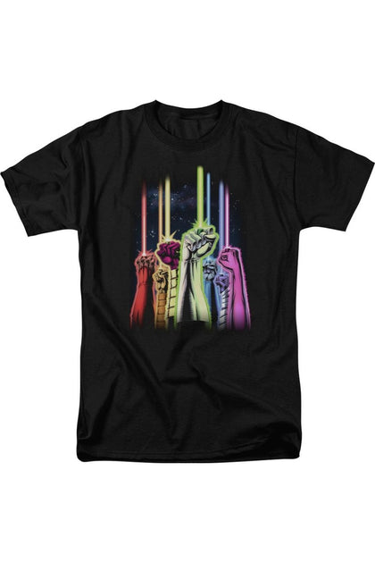 T-shirt Gildan Green Lantern Rainbow Corps Noir Large 2