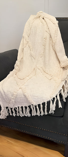 Hivvago Throw Blanket Beige 60x50 inch 3