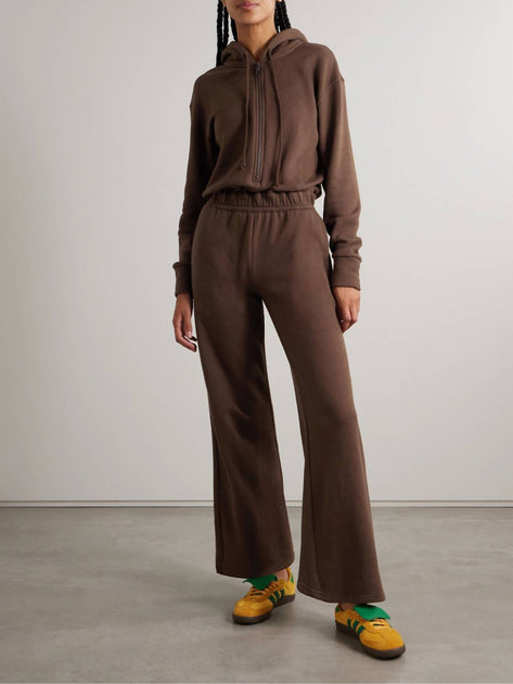 Rivet Utility Manifester Jersey Hooded Jumpsuit Brown XL 2