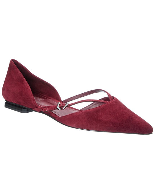 Schutz Rue Suede Flat Red US 5 2