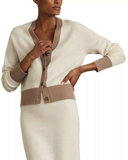 Reiss Brie Cardigan Beige Large 2