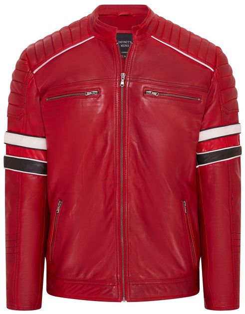 Infinity Brevik Biker Jacket Red Medium 2