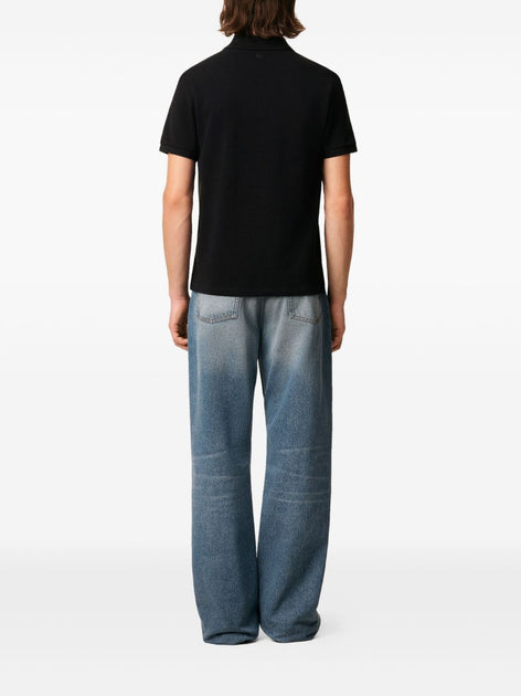 Ami Paris Cotton Pique Polo Black XXL 4