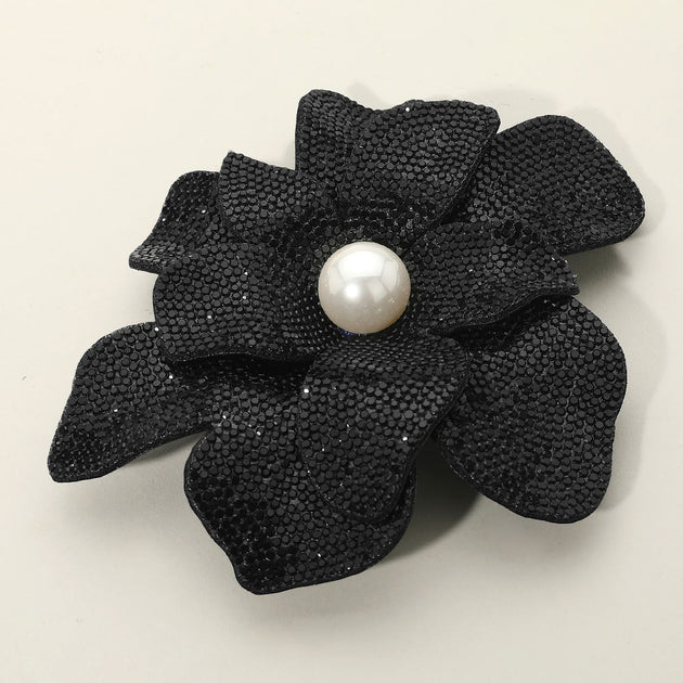 FASHNZFAB Broche Fleur Barrette Bleu 4