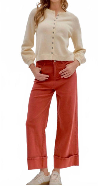 entro Wide Leg Pants Pink Medium 3