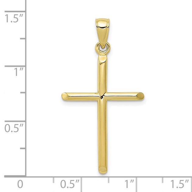 Diamond2Deal Tubular Cross Pendant Gold 4