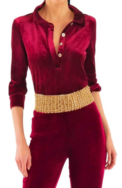 Scott Pop Over Silky Velvet Top Pink XLarge 2