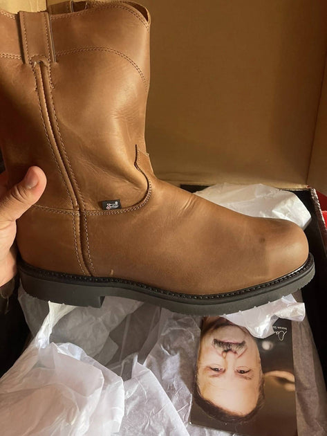Justin Round Toe Work Boot Brown 11.5 3