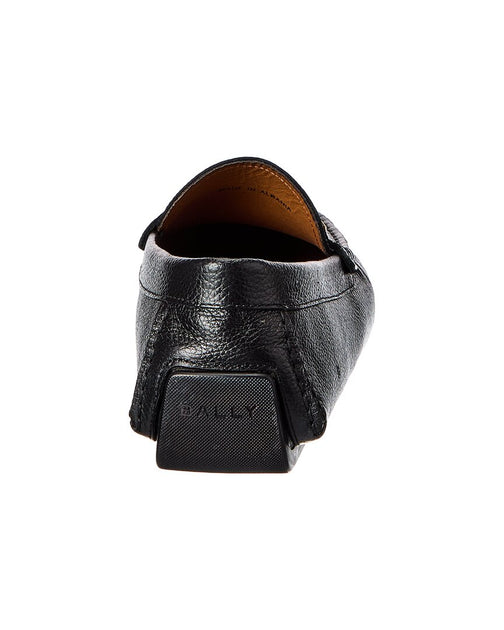 Bally Welmy Leather Driver Black US 8.5 4