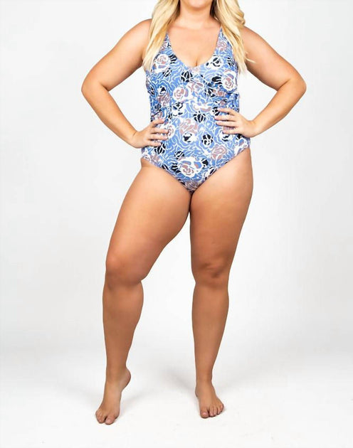 Tanya Taylor Kelly Wrap One-Piece Swimsuit Multi 1X 2