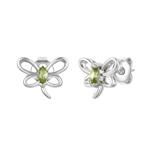 GigiGirl Butterfly Stud Earrings Green One Size 2