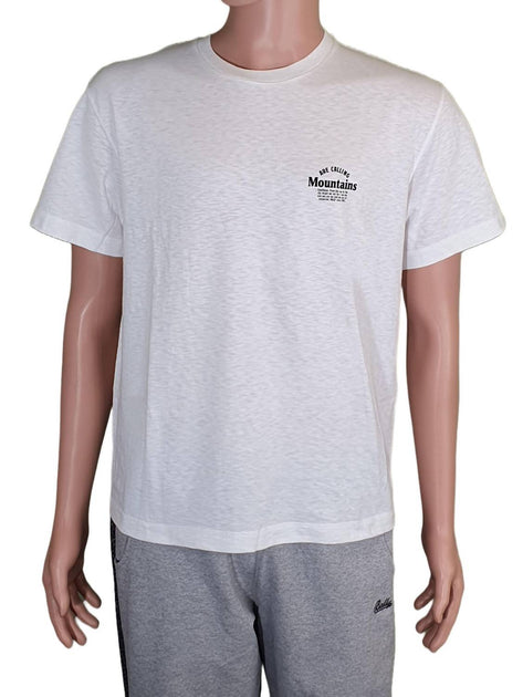 Bally Men's Graphic Print T-Shirt White Small 2