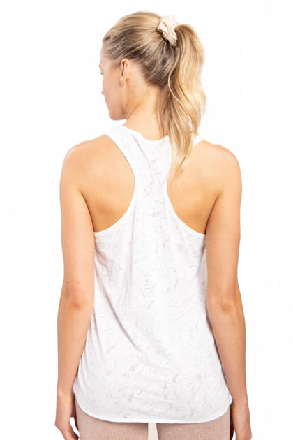 mono b Abstract Swirl Racer Tank Top White Large 3