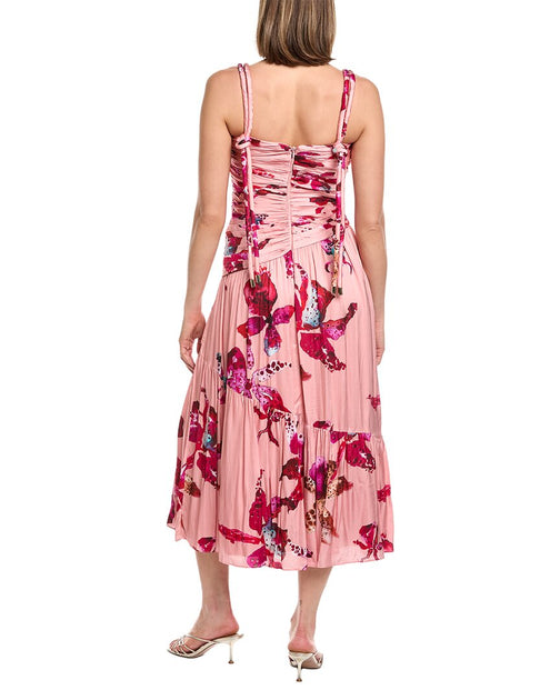 amur dannie pleated midi dress Dannie Pleated Midi Dress