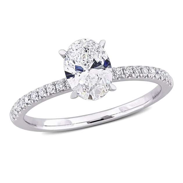Created Forever Solitaire Engagement Ring Silver US 9 2