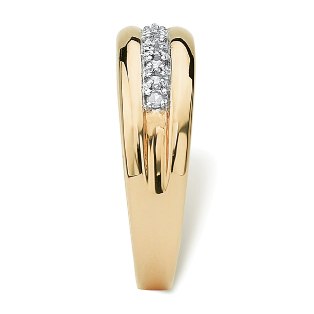 Palm Diamond Wedding Band Yellow Gold US 10 3