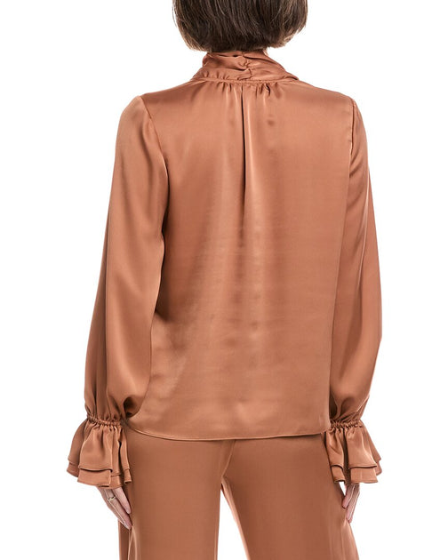 Ramy Brook Tammy Blouse Brown XSmall 3