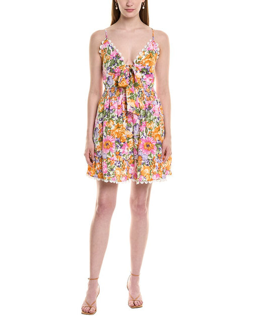 JL LUXE Tie Back Mini Dress Pink Medium 2