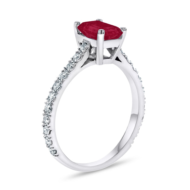 Diana M Jewels Ruby Diamond Ring Red US 7 3