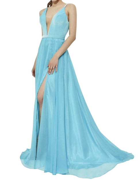 Angela & Alison Prom Dress Blue US 2 2