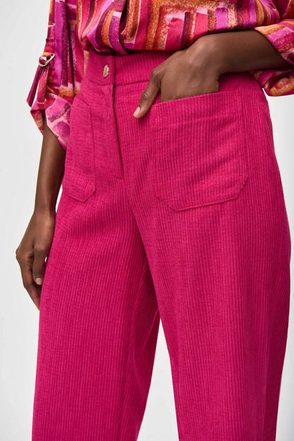 Joseph Ribkoff Corduroy Culotte Pants Pink US 8 4
