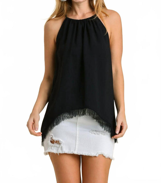 umgee Sleeveless Top Black Large 2
